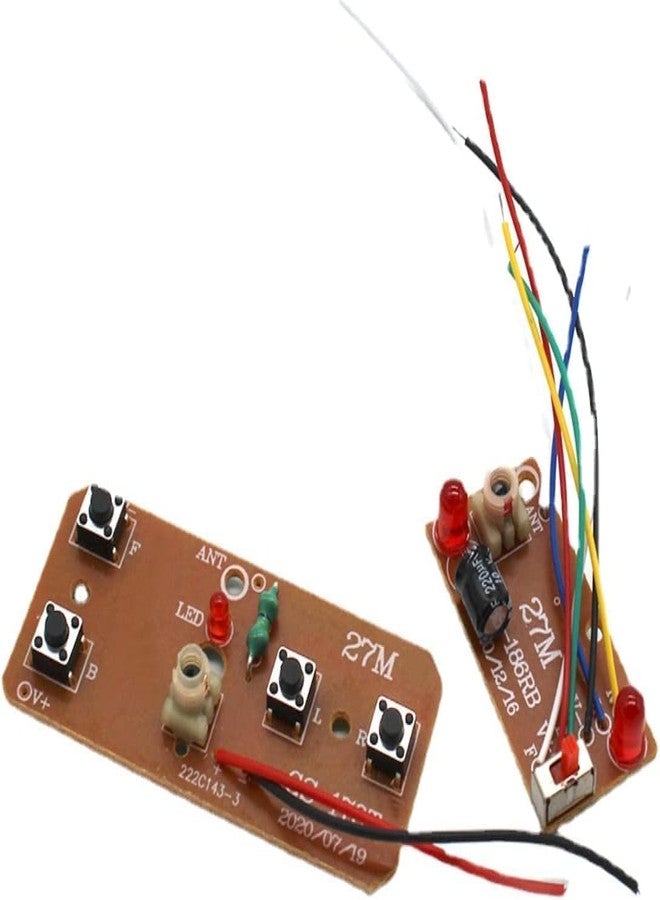 Essivox 2Pcs Four-Way Remote Control Board, 27MHz Transmitter and Receiver Kit for RC Cars, Robots, DIY Projects - Image 4