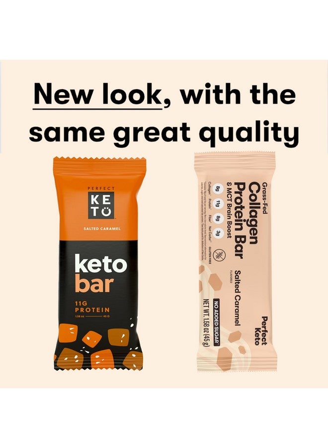 Perfect Keto Bars - The Cleanest Keto Snacks with Collagen and MCT. No Added Sugar, Keto Diet Friendly - 3g Net Carbs, 19g Fat,11g Protein - Keto Diet Food Dessert (Salted Caramel, 12 Bars) - Image 3