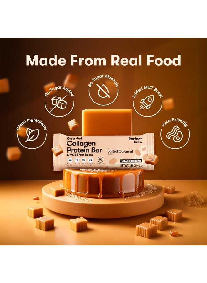 Perfect Keto Bars - The Cleanest Keto Snacks with Collagen and MCT. No Added Sugar, Keto Diet Friendly - 3g Net Carbs, 19g Fat,11g Protein - Keto Diet Food Dessert (Salted Caramel, 12 Bars) - Image 4