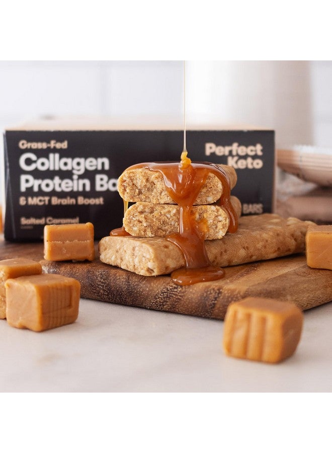 Perfect Keto Bars - The Cleanest Keto Snacks with Collagen and MCT. No Added Sugar, Keto Diet Friendly - 3g Net Carbs, 19g Fat,11g Protein - Keto Diet Food Dessert (Salted Caramel, 12 Bars) - Image 1