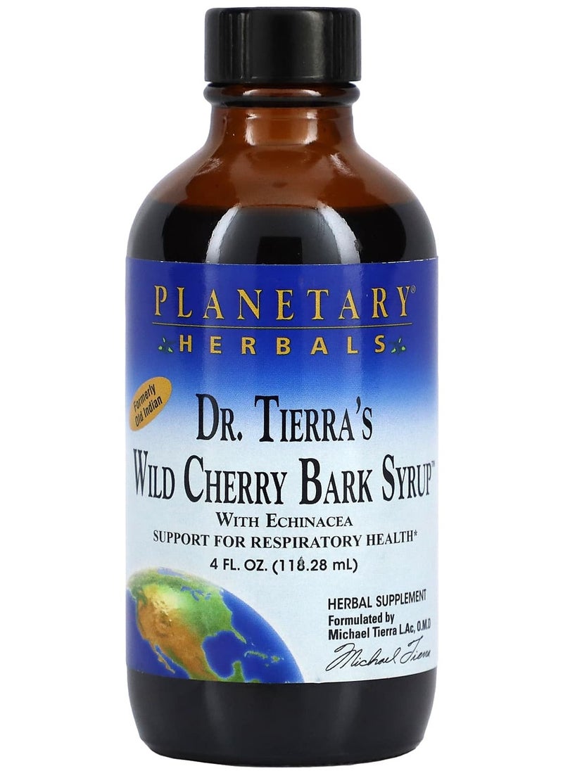 PLANETARY HERBALS Dr. Tierra's Wild Cherry Bark Syrup, 4 fl oz (118.28 ml) 