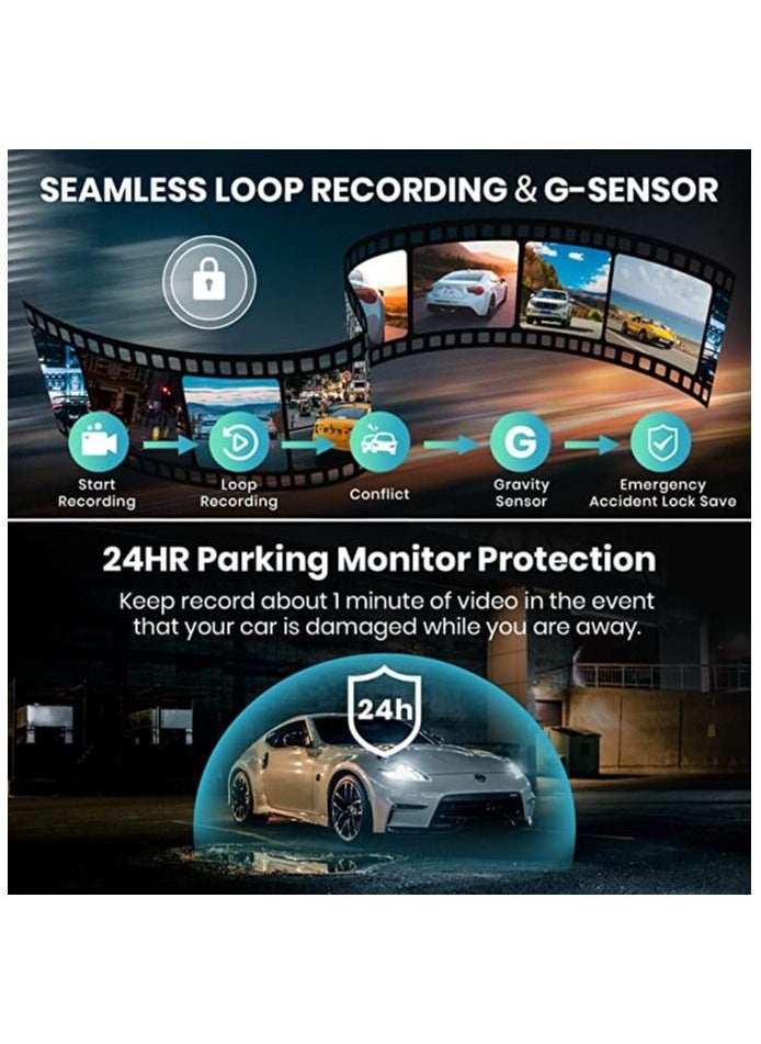 ddpai - Dual Dash Camera Front and Rear 4K & 1080P with 5G WiFi & GPS - 32GB Internal Storage (Up to 128GB) with Sony Night Vision - Image 1