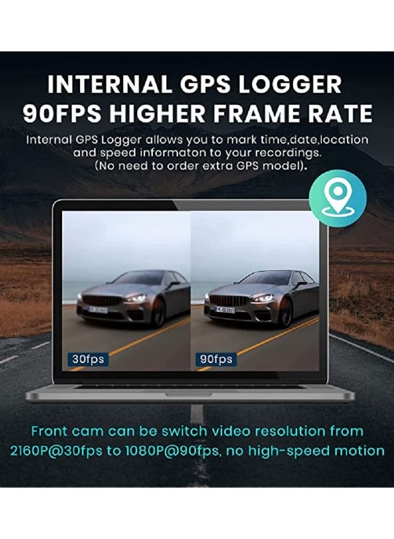 ddpai - Dual Dash Camera Front and Rear 4K & 1080P with 5G WiFi & GPS - 32GB Internal Storage (Up to 128GB) with Sony Night Vision - Image 1