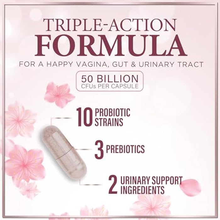 Hello Lovely! Vaginal Probiotics for Women - Gently Support Feminine Health, pH Balance, Healthy Odor & Vaginal Flora - 50 Billion CFU per Capsule - Improved Formula with Lactobacillus & Cranberry - 120 Capsules - Image 3