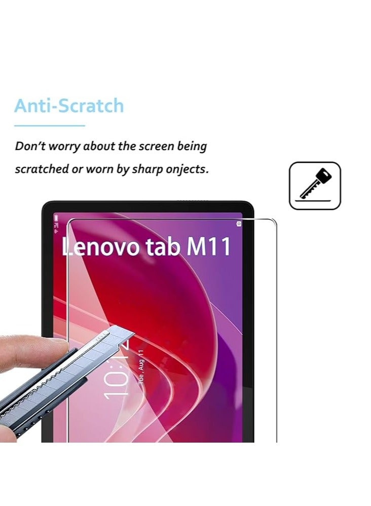 general [2 Pack] Tempered Glass Compatible with Lenovo Tab M11 11 inch 2024 Screen Protector Tempered Glass, Bubble Free, 9H Hardness, Scratch Resistant - Image 3