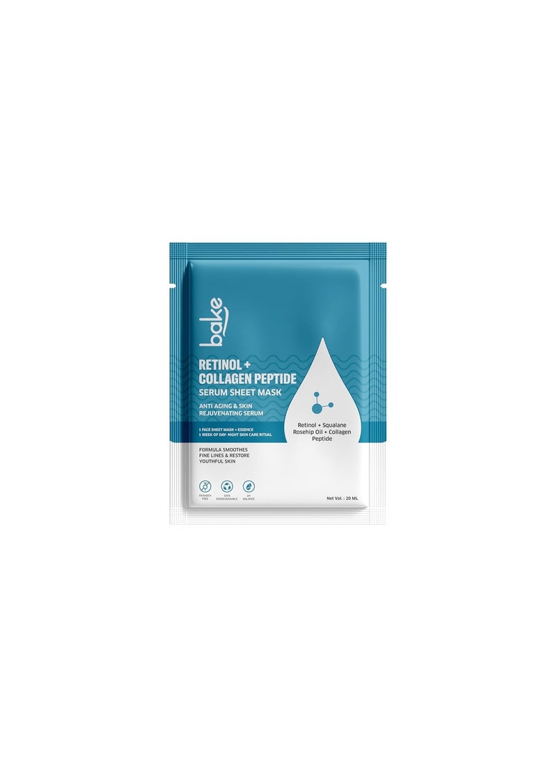 خبز ماسك ورقي (Sheet Mask) من BAKE بتركيبة 2% حمض الكوجيك + ألفا أربوتين، لبشرة متألقة، وعلاج الهالات السوداء والبقع والتصبغات، وإزالة آثار الاسمرار | خالٍ من البارابين، قابل للتحلل الحيوي بنسبة 100% (20.00 جم، حمض الكوجيك) - Image 1