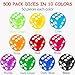 Beieverluck 100 Pieces Colored Dice Bulk Set 14 MM 6 Sided Standard Dices for Classroom Teaching Board Game Playing and Rolling 10 Colors - Image 4