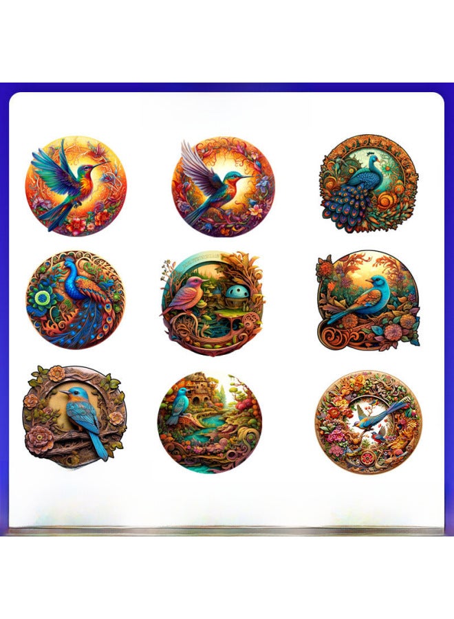 Hot Irregular Round Bird Shaped Animal Wooden Adult Puzzle Toy Independent Station Wholesale-Color:L-carton-H072 - Image 2