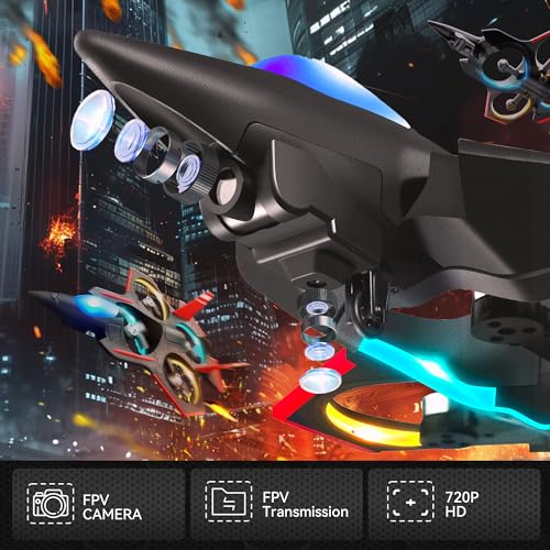 BEZGAR Brushless RC Plane with Camera 24GHZ Remote Control Airplane 6axis Gyro Drones for Kids RC Helicopter 360Flip Jet Fighter for Beginners with LED Navigation Lights - Image 5