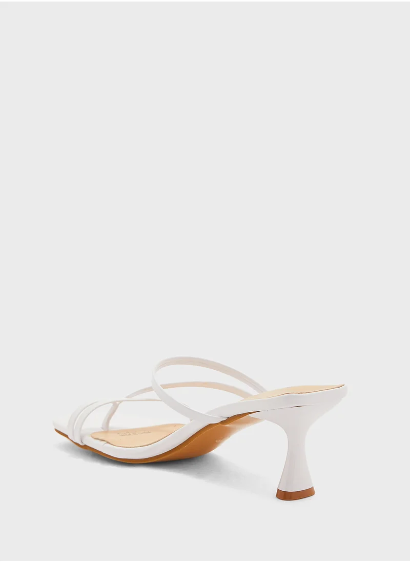 Ginger Square Toe Barely There Heel Sandal