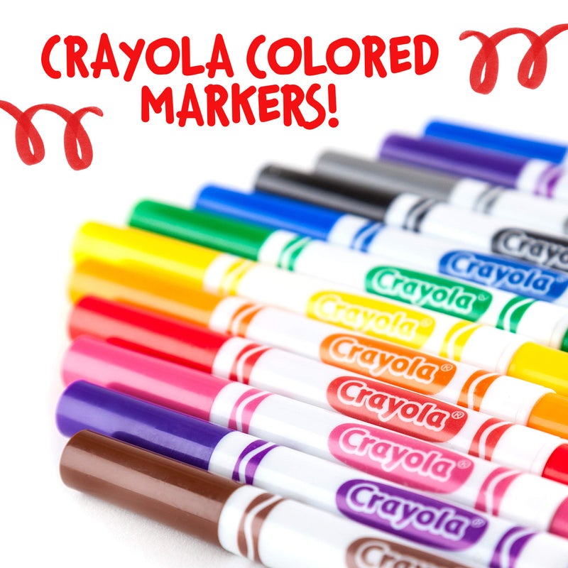 Crayola Broad Line Markers - Black (12ct), Markers for Kids, Bulk School Supplies for Teachers, Nontoxic, Marker Refill with Reusable Box - Image 5