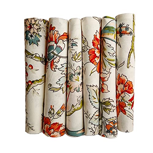 GURU JEE™ Soft Cotton Printed Napkin Bird and Flower for Everyday Use Table Napkins Cloth Set of 6 Dinner Table Napkins 100% Cotton Cloth Napkins Washable - Image 4