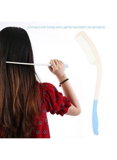Semme Long Comb Semme Long Handle Soft Comb And Brush Long Handled Comb And Brush Set Long Handle Comb Hair Brush Antislip Ergonomic Long Comb Reach(Comb)  - Image 3