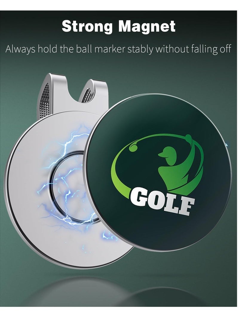 Y&D 6 Pieces Magnetic Golf Hat Clips Ball Marker Holder for Gloves Hats Bags Caps Visor Belt(Silver)  - Image 3