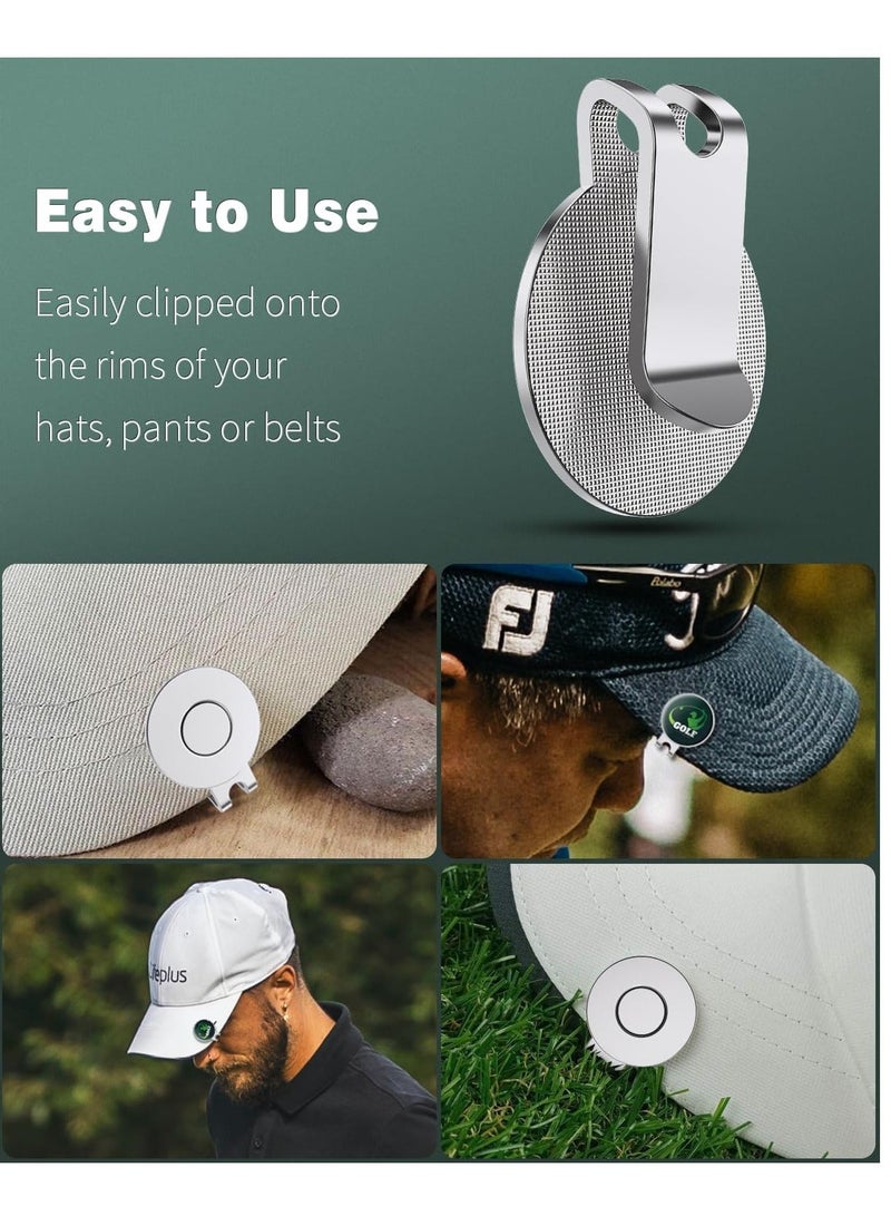 Y&D 6 Pieces Magnetic Golf Hat Clips Ball Marker Holder for Gloves Hats Bags Caps Visor Belt(Silver)  - Image 5