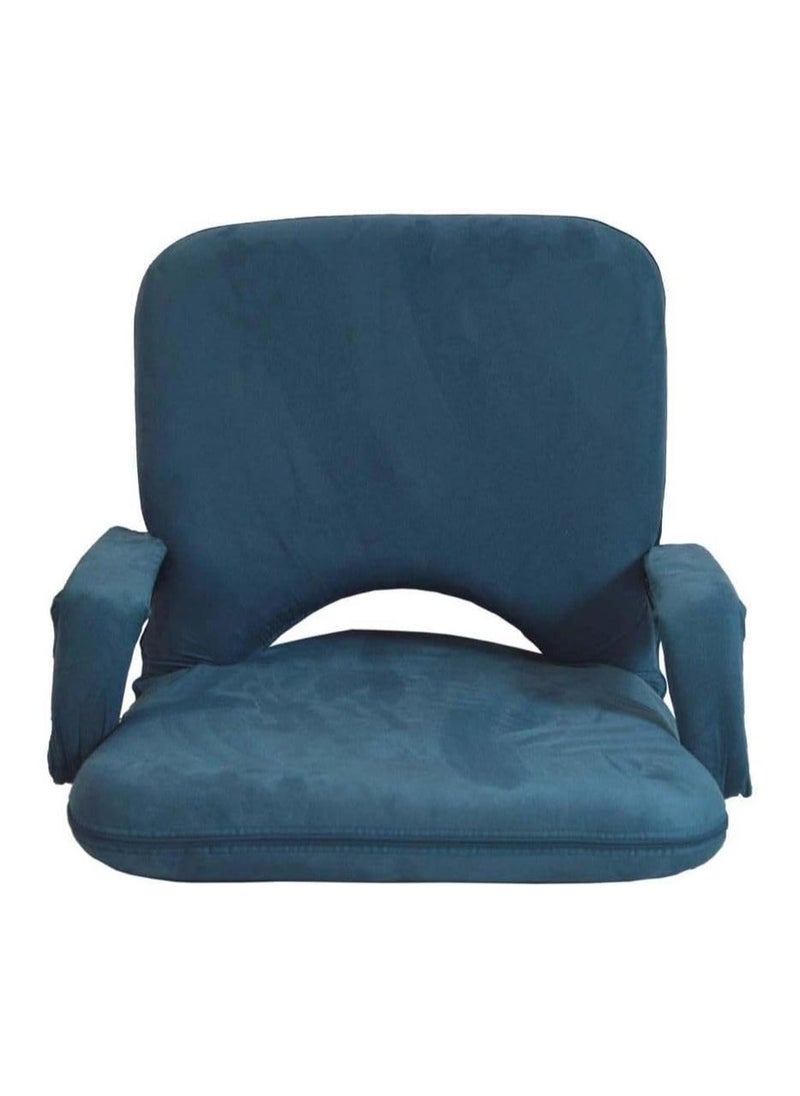 SMART HOME Padded, comfortable and soft to the touch foldable floor chair with armrest, picnic seat, sports chair, outdoor chair and garden chair 50 x 40 x 50 cm  - Image 1