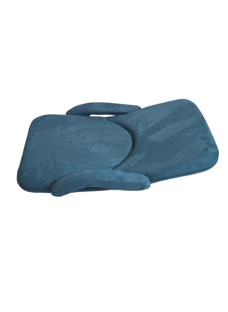 SMART HOME Padded, comfortable and soft to the touch foldable floor chair with armrest, picnic seat, sports chair, outdoor chair and garden chair 50 x 40 x 50 cm  - Image 3