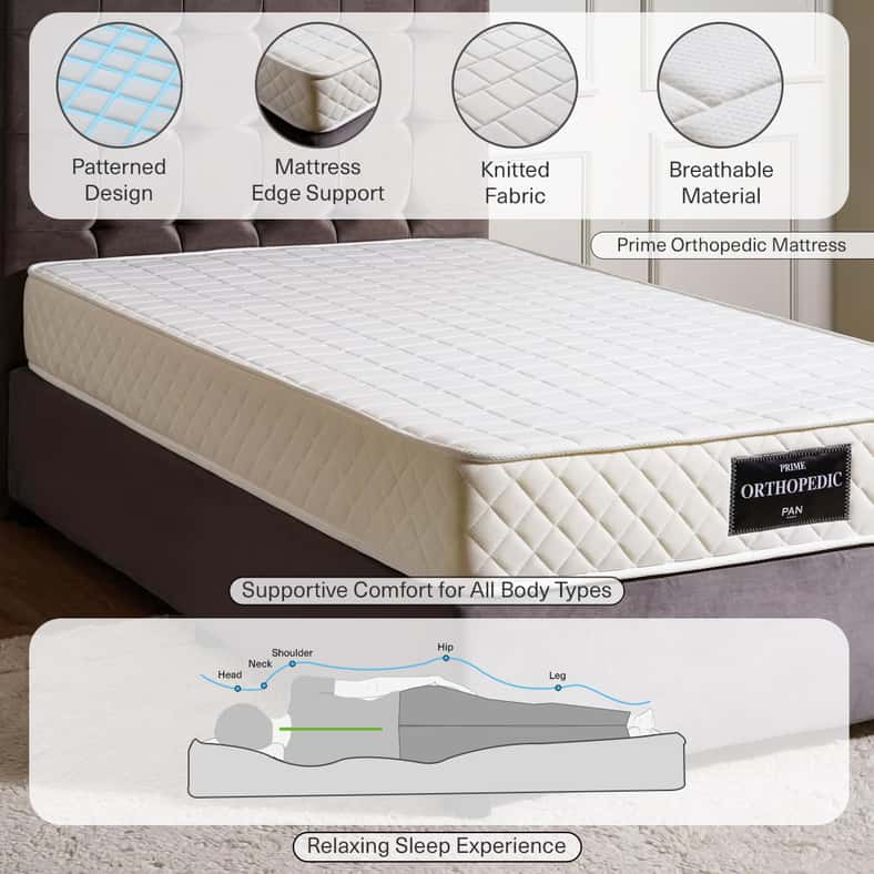 Pan Home طاولة PRIME ORTHOPEDIC TURNABLE BONNELL مقاس 20 سم 160 × 200 ~ أبيض - Image 4