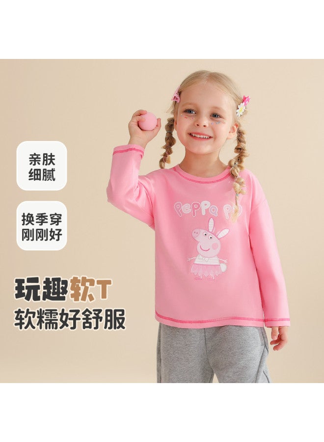 peppa Pig Spring Long-sleeve T-shirt For Boys & Girls - Soft & Comfortable Kids' Base Layer Top - Image 2