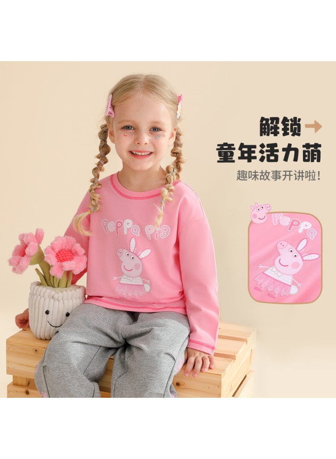 peppa Pig Spring Long-sleeve T-shirt For Boys & Girls - Soft & Comfortable Kids' Base Layer Top - Image 3