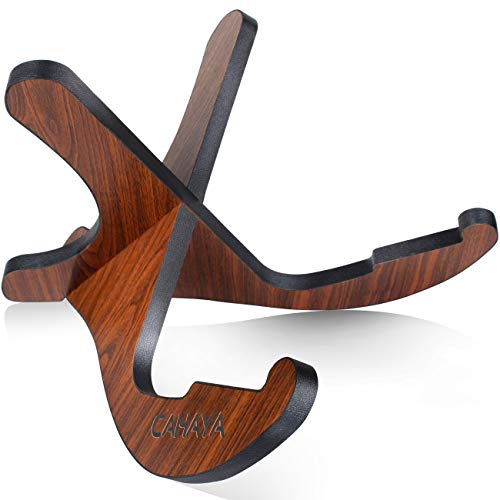 CAHAYA Guitar Stand Wood Universal Wooden Guitar Stand for Dreadnought Acoustic Classical Electric Bass Guitars CY0228 - Image 1