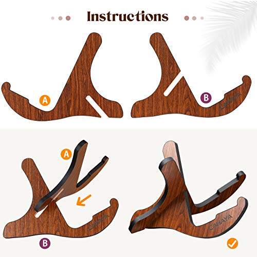 CAHAYA Guitar Stand Wood Universal Wooden Guitar Stand for Dreadnought Acoustic Classical Electric Bass Guitars CY0228 - Image 4