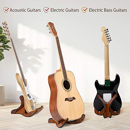 CAHAYA Guitar Stand Wood Universal Wooden Guitar Stand for Dreadnought Acoustic Classical Electric Bass Guitars CY0228 - Image 5