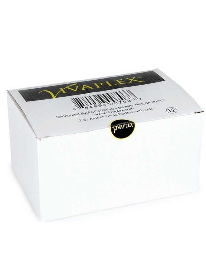 Vivaplex 12 زجاجات عنبر سعة 2 أونصة مع أغطية - Image 3