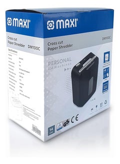 Maxi Maxi Paper Shredder 10-Sheet Cross-Cut, for Home and Office, Shred Paper Clips, Staples and Credit Cards  - Image 1