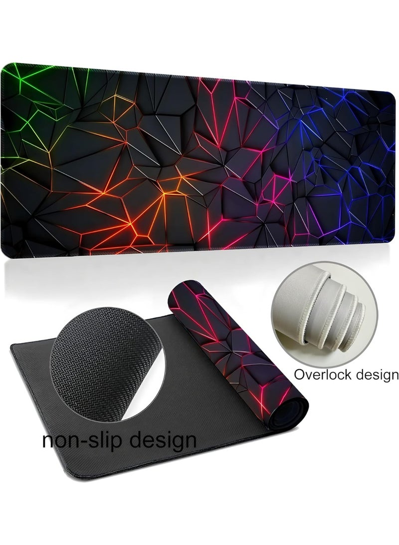 Gaming Laptop Mouse Pad Gaming Mouse Pad Big Desk Pads PC Keyboard Non-Slip 800 * 300 * 3mm Thicker Supper Rubber Table Mat Mouse Pads Edges Design for mouse and keyboard,gaming home and working office - Image 5
