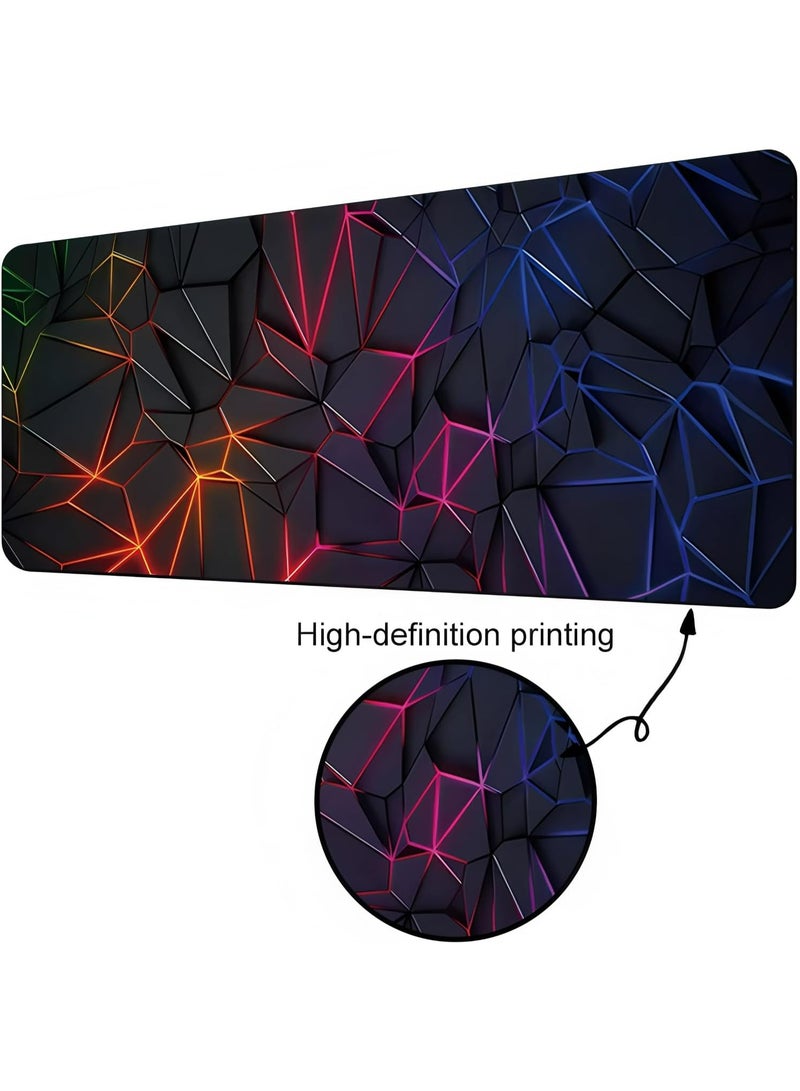 Gaming Laptop Mouse Pad Gaming Mouse Pad Big Desk Pads PC Keyboard Non-Slip 800 * 300 * 3mm Thicker Supper Rubber Table Mat Mouse Pads Edges Design for mouse and keyboard,gaming home and working office - Image 2