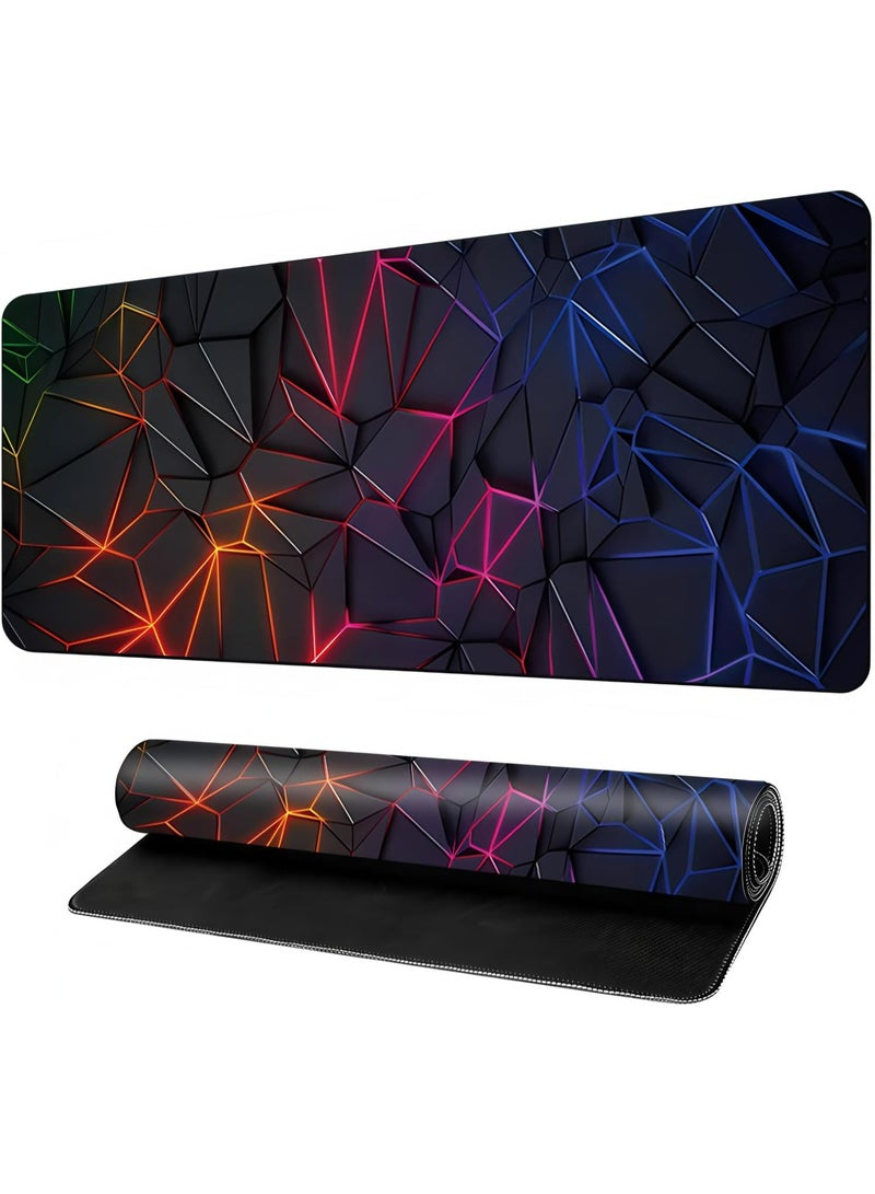 Gaming Laptop Mouse Pad Gaming Mouse Pad Big Desk Pads PC Keyboard Non-Slip 800 * 300 * 3mm Thicker Supper Rubber Table Mat Mouse Pads Edges Design for mouse and keyboard,gaming home and working office - Image 3