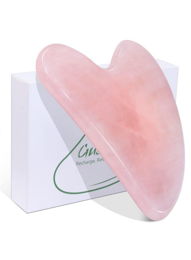 BAIMEI Gua Sha Facial Tool for Self Care, Massage Tool for Face and Body Treatment, Relieve Tensions, Reduce Wrinkles and Redness, Skin Care Tools for Men Women - Rose Quartz - Image 1