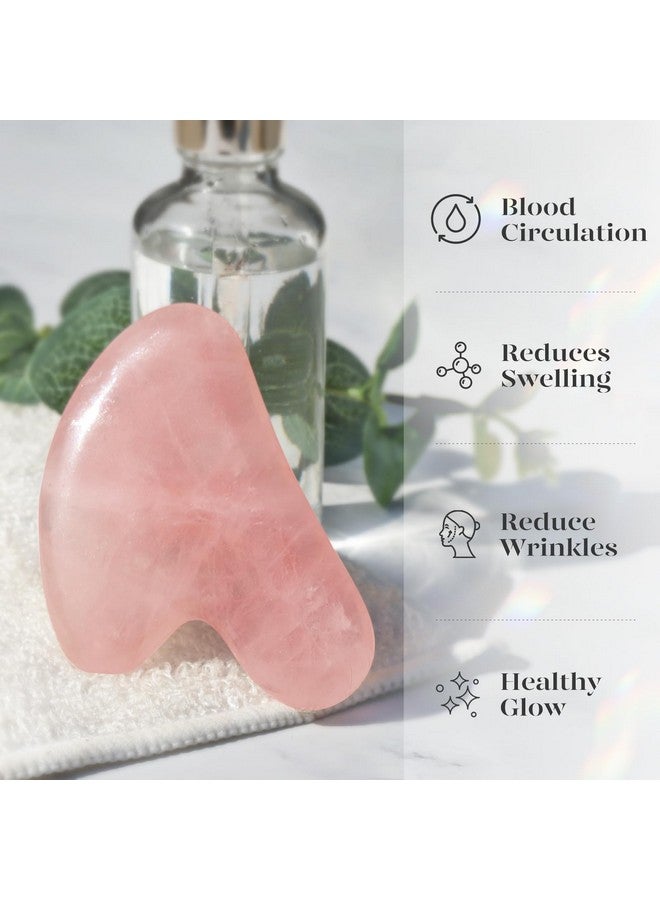 BAIMEI Gua Sha Facial Tool for Self Care, Massage Tool for Face and Body Treatment, Relieve Tensions, Reduce Wrinkles and Redness, Skin Care Tools for Men Women - Rose Quartz - Image 5