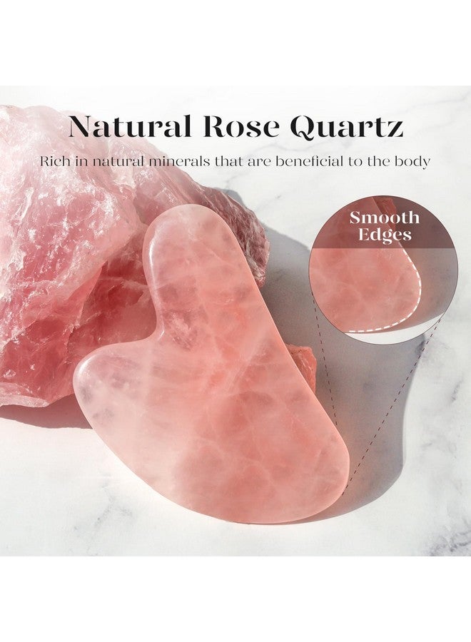 BAIMEI Gua Sha Facial Tool for Self Care, Massage Tool for Face and Body Treatment, Relieve Tensions, Reduce Wrinkles and Redness, Skin Care Tools for Men Women - Rose Quartz - Image 4