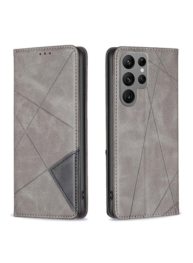 اس-توب جراب لهاتف Samsung Galaxy S23 Ultra 5G جراب هاتف جلدي مغناطيسي غير مرئي منشوري - Image 1