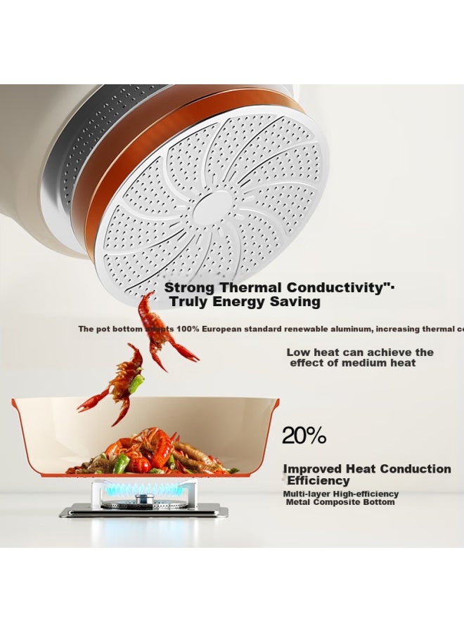 Amercook Titanium Ceramic Frying Pan, Non-stick Coating, Ideal For Frying Eggs And Steaks, Suitable For Kitchen, Electric And Gas Stoves - Image 5