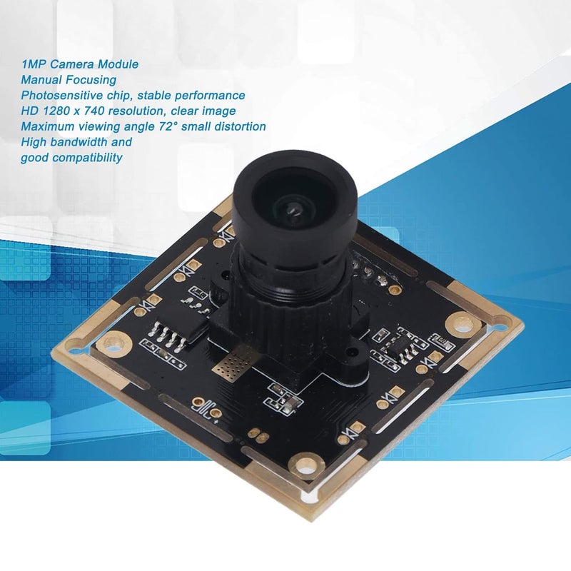 klarako 1MP Camera Module, 30FPS 72 Degree Wide View Frame Rate Computer Camera Module Plug and Play Manual Focusing AC Powered for Monitoring System - Image 3