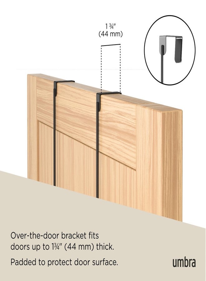 Umbra Estique Multi Over The Door Organizer Hooks, Black/Walnut - Image 4