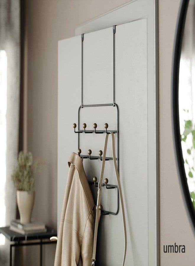 Umbra Estique Multi Over The Door Organizer Hooks, Black/Walnut - Image 2