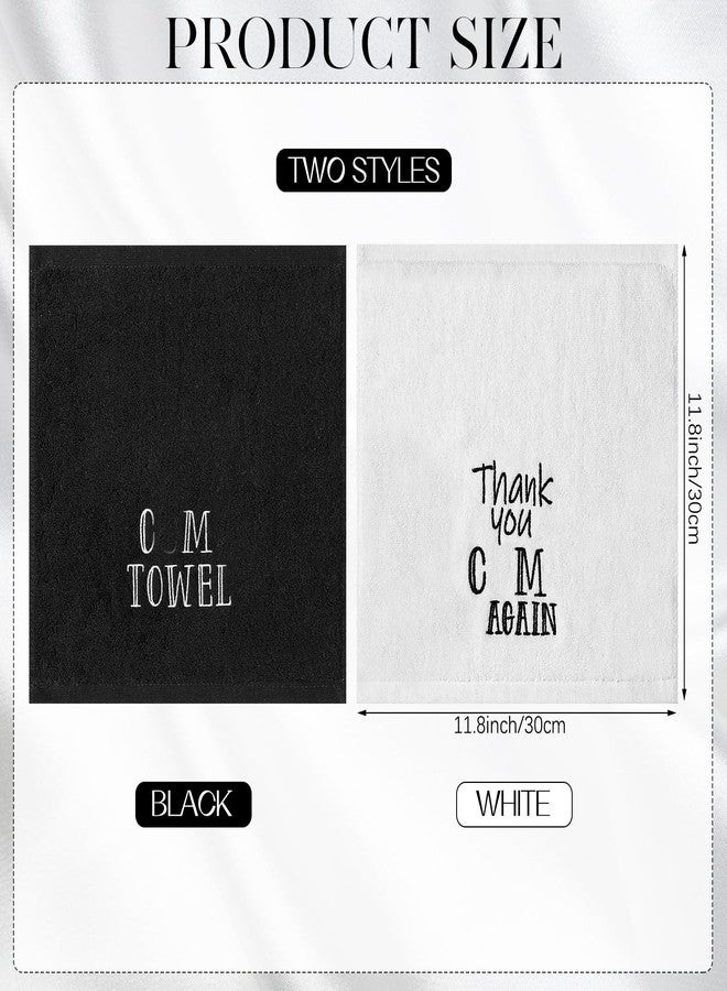 Oudain 2 Pieces Valentine‘s Day Gift Cotton Towel Cute Bathroom Hand Towel Gifts for Anniversary Wedding Christmas Couple 2 x 12 Inch(Classic Color) - Image 2