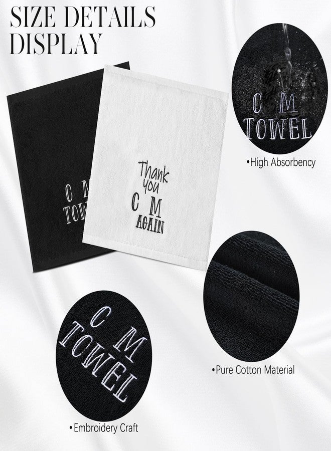 Oudain 2 Pieces Valentine‘s Day Gift Cotton Towel Cute Bathroom Hand Towel Gifts for Anniversary Wedding Christmas Couple 2 x 12 Inch(Classic Color) - Image 3