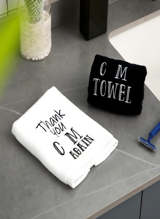 Oudain 2 Pieces Valentine‘s Day Gift Cotton Towel Cute Bathroom Hand Towel Gifts for Anniversary Wedding Christmas Couple 2 x 12 Inch(Classic Color) - Image 4