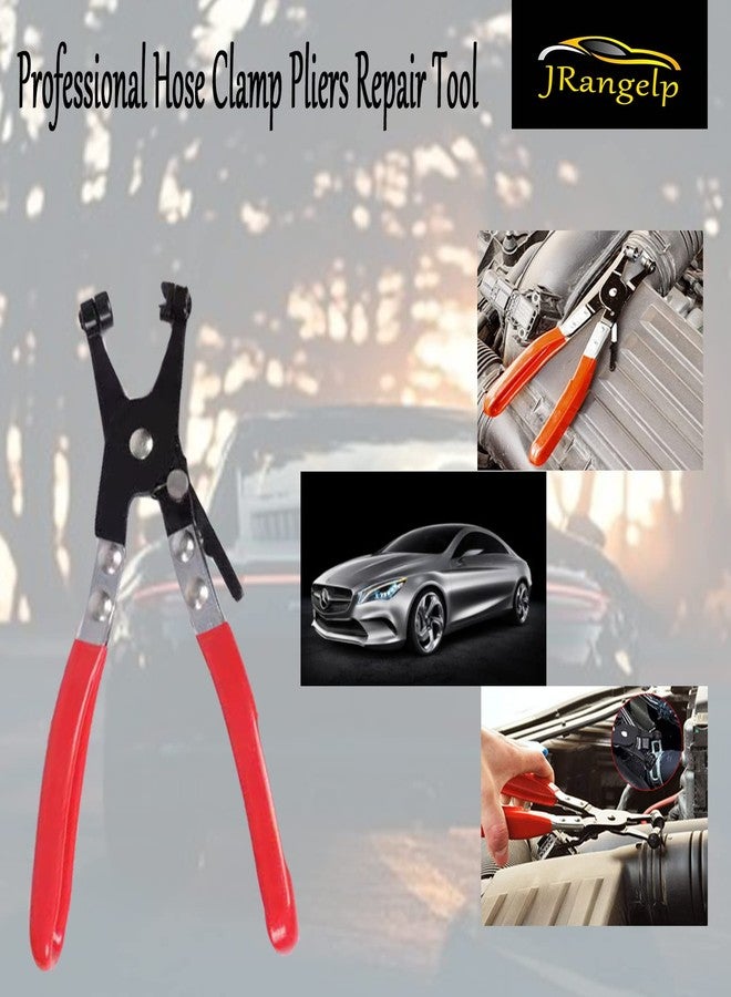 JRangelp Automotive Hose Clamp Pliers Professional Snap Clamp Pliers Heavy Duty Hose Clamp Tool with Swivel Flat Band for Removal and Installation on Flat-Band or Ring-Type Hose Clamps - Image 2