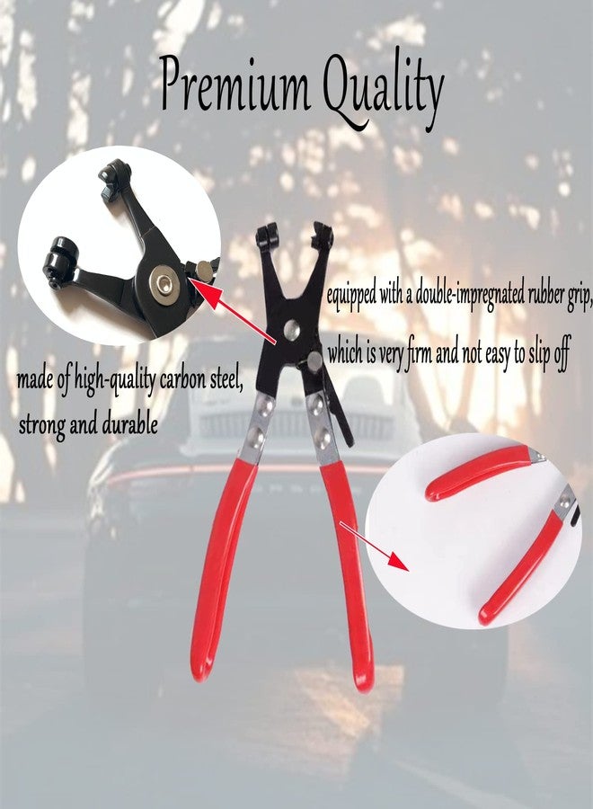 JRangelp Automotive Hose Clamp Pliers Professional Snap Clamp Pliers Heavy Duty Hose Clamp Tool with Swivel Flat Band for Removal and Installation on Flat-Band or Ring-Type Hose Clamps - Image 5
