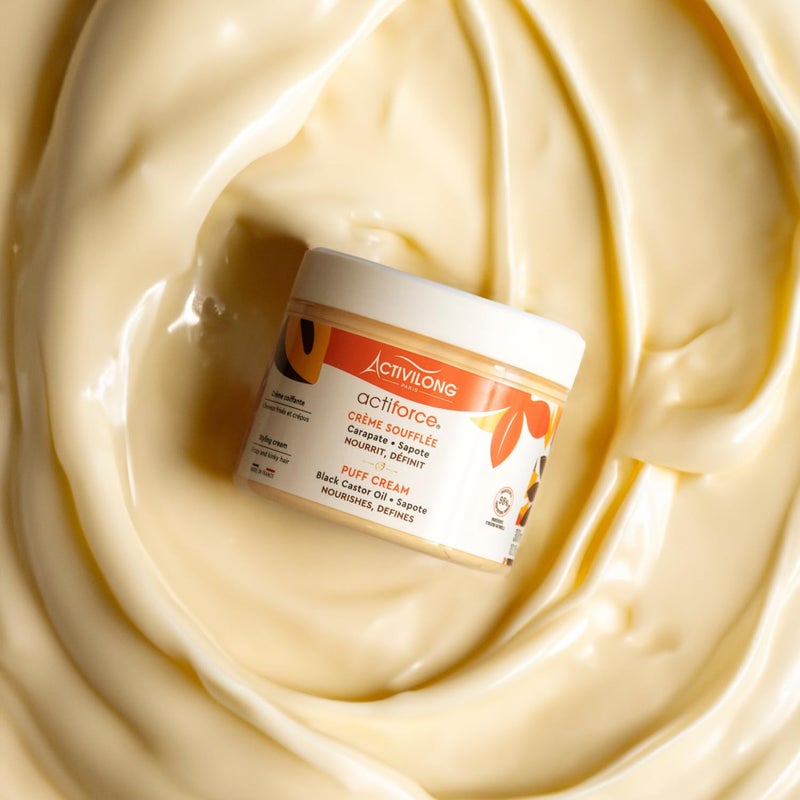 Activilong Actiforce Puff Cream â€“ Blow-Dry Cream Infused with Black Castor Oil and Sapote â€“ Rich Creamy Texture for Thicker Hair â€“ Strength and Vitality for Your Hair â€“ 300 ml. - Image 2