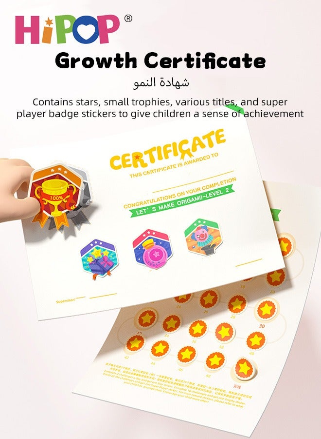 HIPOP Toddler Scissor Activity, Cutting Activity Books for Kids Age 5+, Art Supplies & Crafts Kit for Kids, Scissor Skills Preschool Workbook with Stickers and Certificate - Image 4