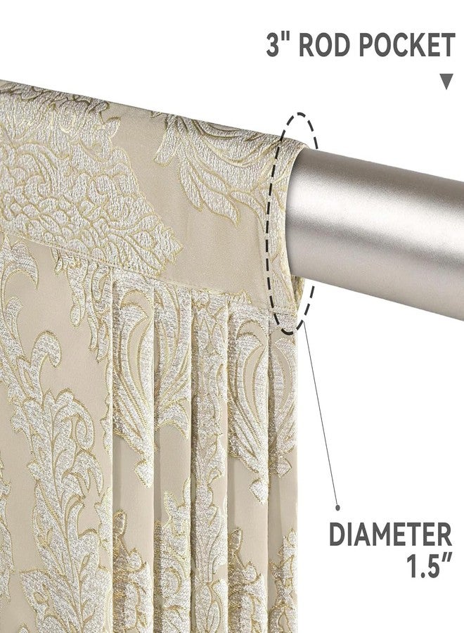 Loom and Mill Luxury Jacquard Waterfall Valance for Living Room, Elegant Damask Swag Window Valances with Beads, Beige Swag Curtains for Bedroom Banquet Holiday Decoration(W79Inch,1 Panel) - Image 5