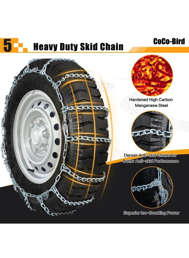 COCO BIRD Heavy Duty Snow Chains Tire Chains for Truck & Light Truck, Durable High Carbon Steel Anti-Slip Design, Set of 2 (220295) - Image 5
