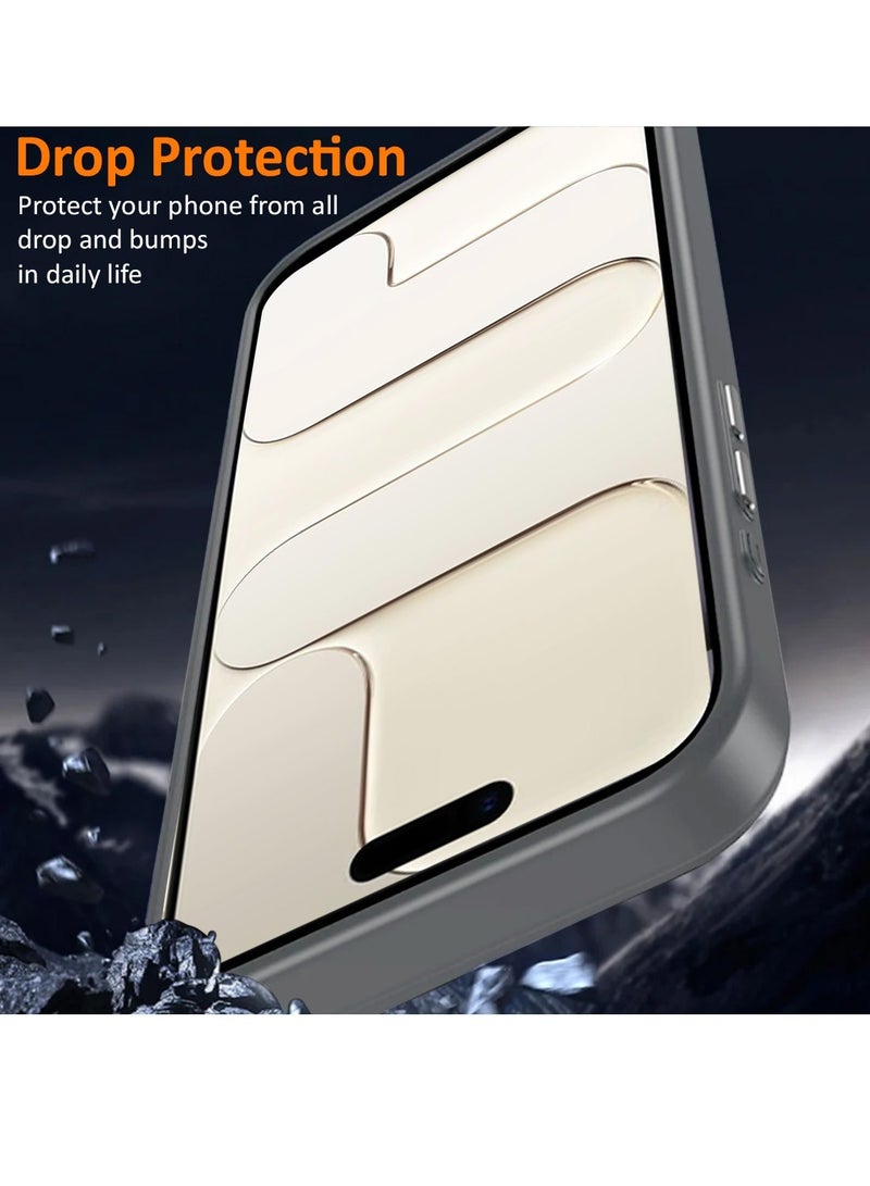 Techie حافظة آبل آيفون 17 إير ماغسيف – غطاء شفاف مضاد للصدمات، خلفية صلبة من الأكريليك المضاد للاصفرار مع TPU + PC، متوافق مع الشحن اللاسلكي – حافة رمادية - Image 4